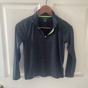 Crewcuts Active Charcoal and Neon Green Long Sleeve